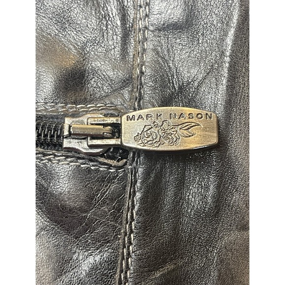 Mark Nason Women's Siren Size 7 Black  Leather Thigh High Boots Italy - Picture 9 of 15